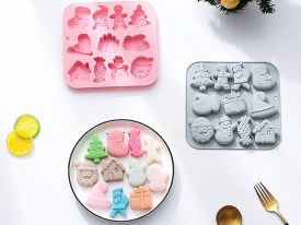 Molde silicona 11 figuras de Navidad